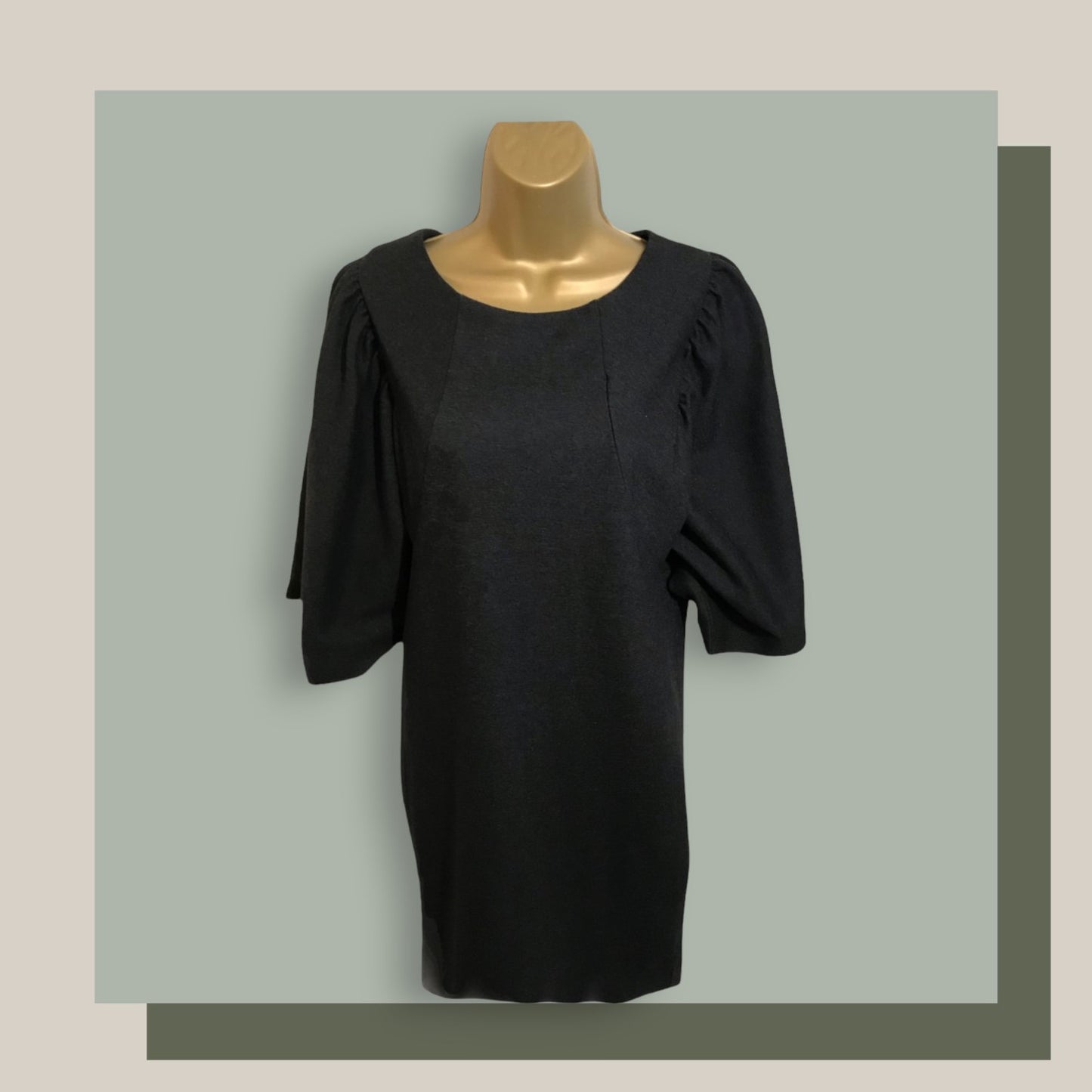 Cos Grey Wool Blend Shift Dress UK 8 US 4 EU 36 Timeless Fashions