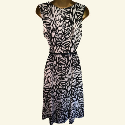 Michaela Louisa Black & White Fit & Flare Dress With Bolero & Belt UK 14 US 10 EU 42 - Timelessfashions