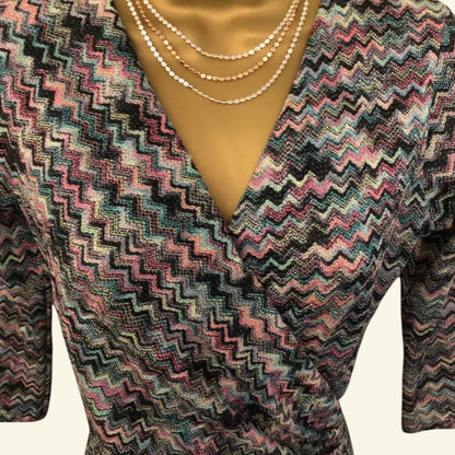 Eden Paris Multicolour Wrap Dress UK 10 US 6 EU 38 - Timelessfashions