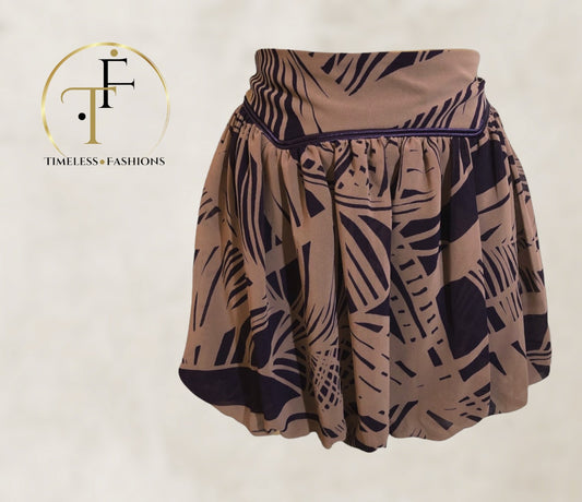 Armani Exchange Womens Mocha Purple Soft Bubble Mini Skirt UK 10 US 6 EU 38 BNWT Timeless Fashions