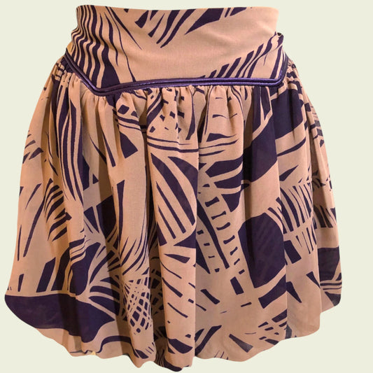 Armani Exchange Womens Mocha Purple Soft Bubble Mini Skirt UK 10 US 6 EU 38 - Timelessfashions