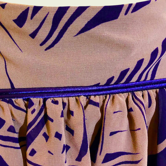 Armani Exchange Womens Mocha Purple Soft Bubble Mini Skirt UK 10 US 6 EU 38 - Timelessfashions