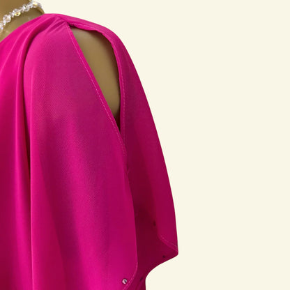 Michaela Louisa Hot Pink Chiffon Layered Dress UK 10 US 6 EU 3 - Timelessfashions