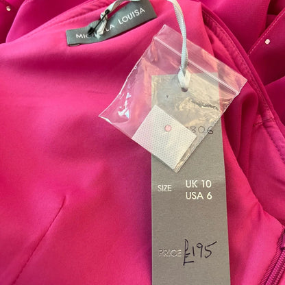 Michaela Louisa Hot Pink Chiffon Layered Dress UK 10 US 6 EU 3 - Timelessfashions