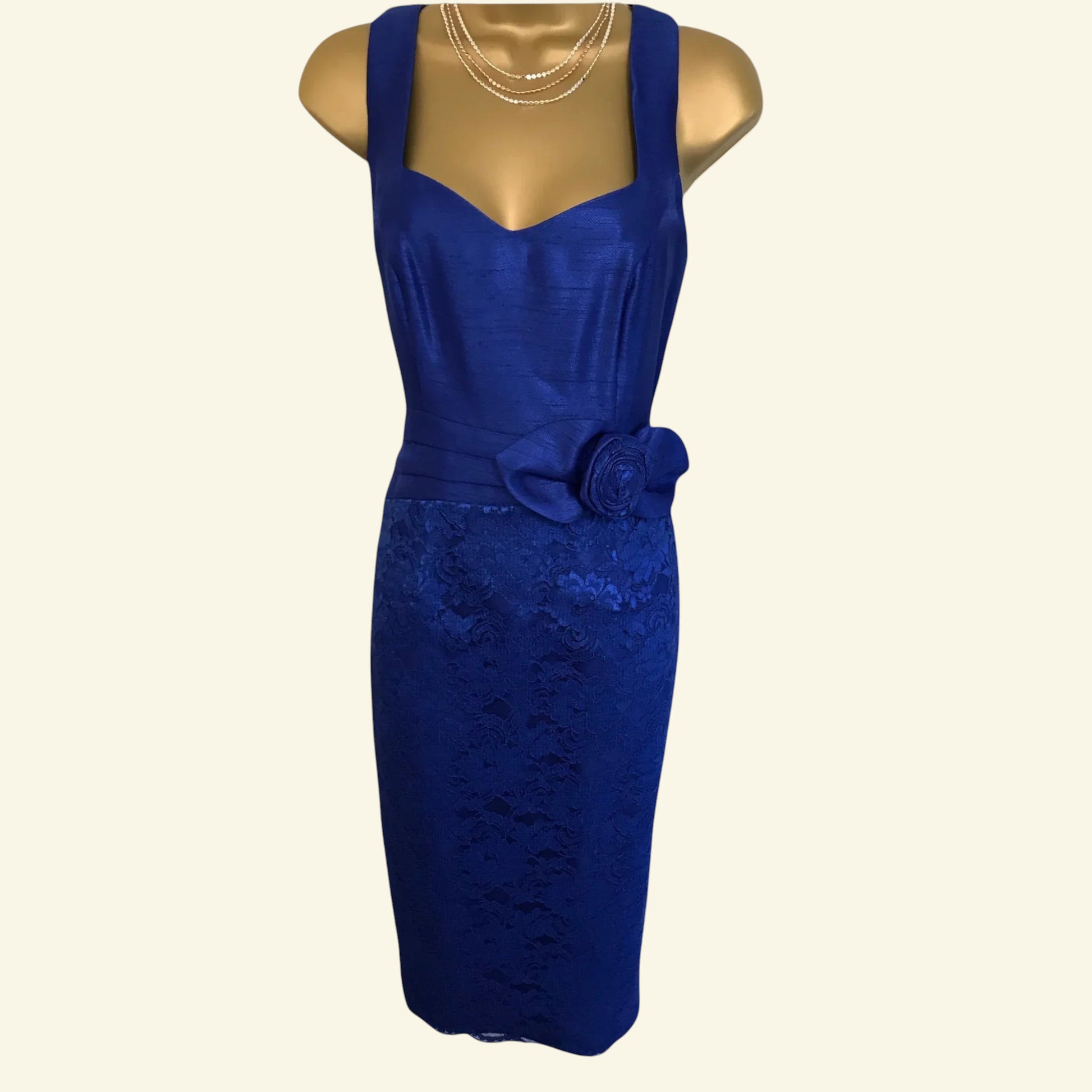 Michaela Louisa Royal Blue Lace Special Occasion Outfit UK 10 US 6 EU 38 - Timelessfashions