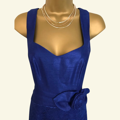 Michaela Louisa Royal Blue Lace Special Occasion Outfit UK 10 US 6 EU 38 - Timelessfashions