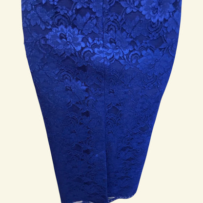 Michaela Louisa Royal Blue Lace Special Occasion Outfit UK 10 US 6 EU 38 - Timelessfashions