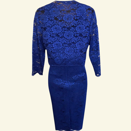 Michaela Louisa Royal Blue Lace Special Occasion Outfit UK 10 US 6 EU 38 - Timelessfashions