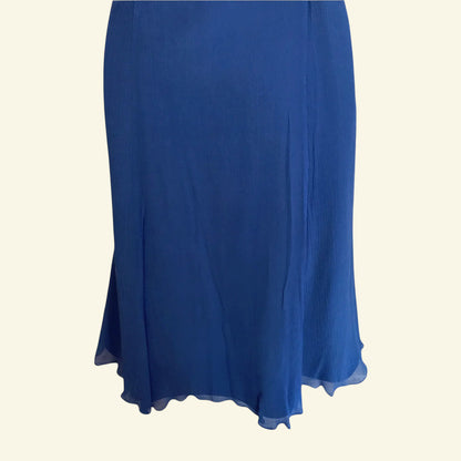 Monsoon Rhumba Blue One Shoulder Silk Dress UK 10 US 6 EU 38 - Timelessfashions