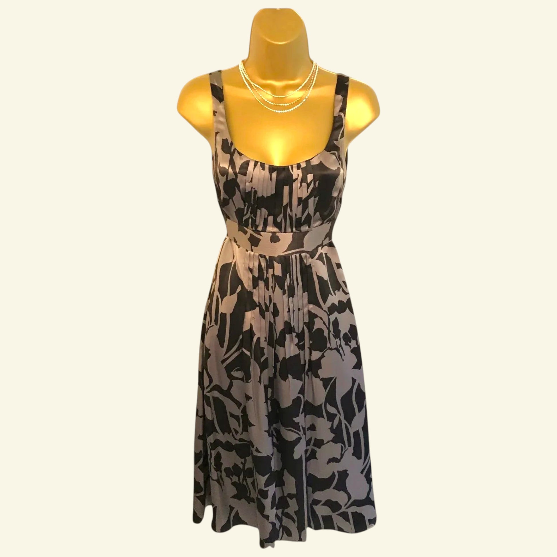 Monsoon Brown Silk Occasion Dress UK 8 US 4 EU 36 - Timelessfashions