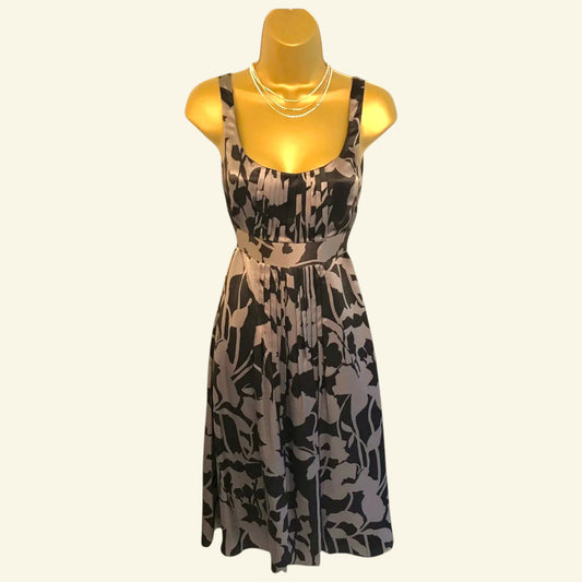 Monsoon Brown Silk Occasion Dress UK 8 US 4 EU 36 - Timelessfashions