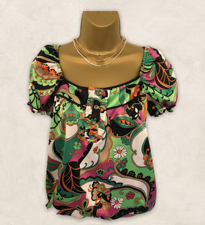 Star by Julien MacDonald Womens Multicoloured Top UK 10 US 6 EU 38 Timeless Fashions