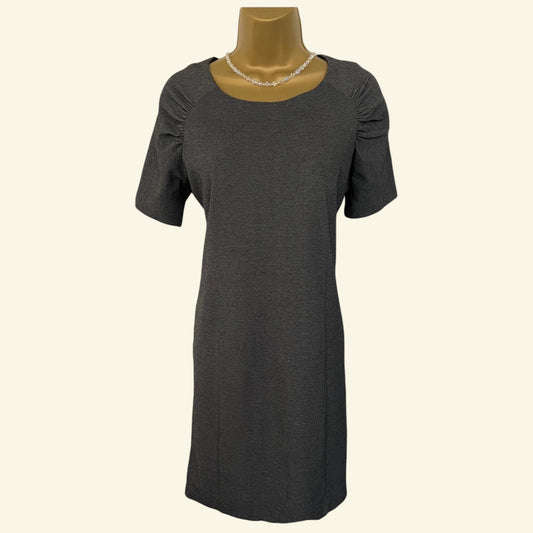 Phase Eight Grey Short Sleeve Dress, Formal, Office UK 14 US 12 EU 42 - Timelessfashions