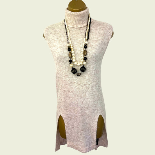 Whistles Cream Sleeveless Wool & Alpaca Jumper UK 8 US 4 EU 36