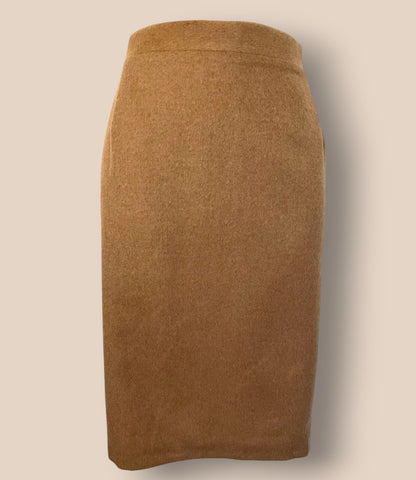 Antonio D'errico Womens Camel Hair Pencil Skirt EU 42 US 10 UK 14 Timeless Fashions