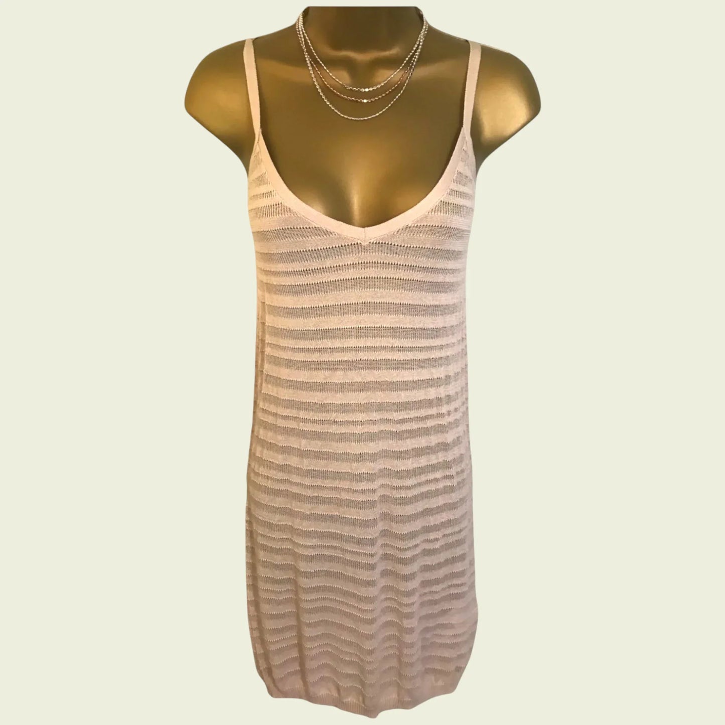 Hoss Intropia Beige Knitted Mini Dress UK 12 US 8 EU 40 - Timelessfashions