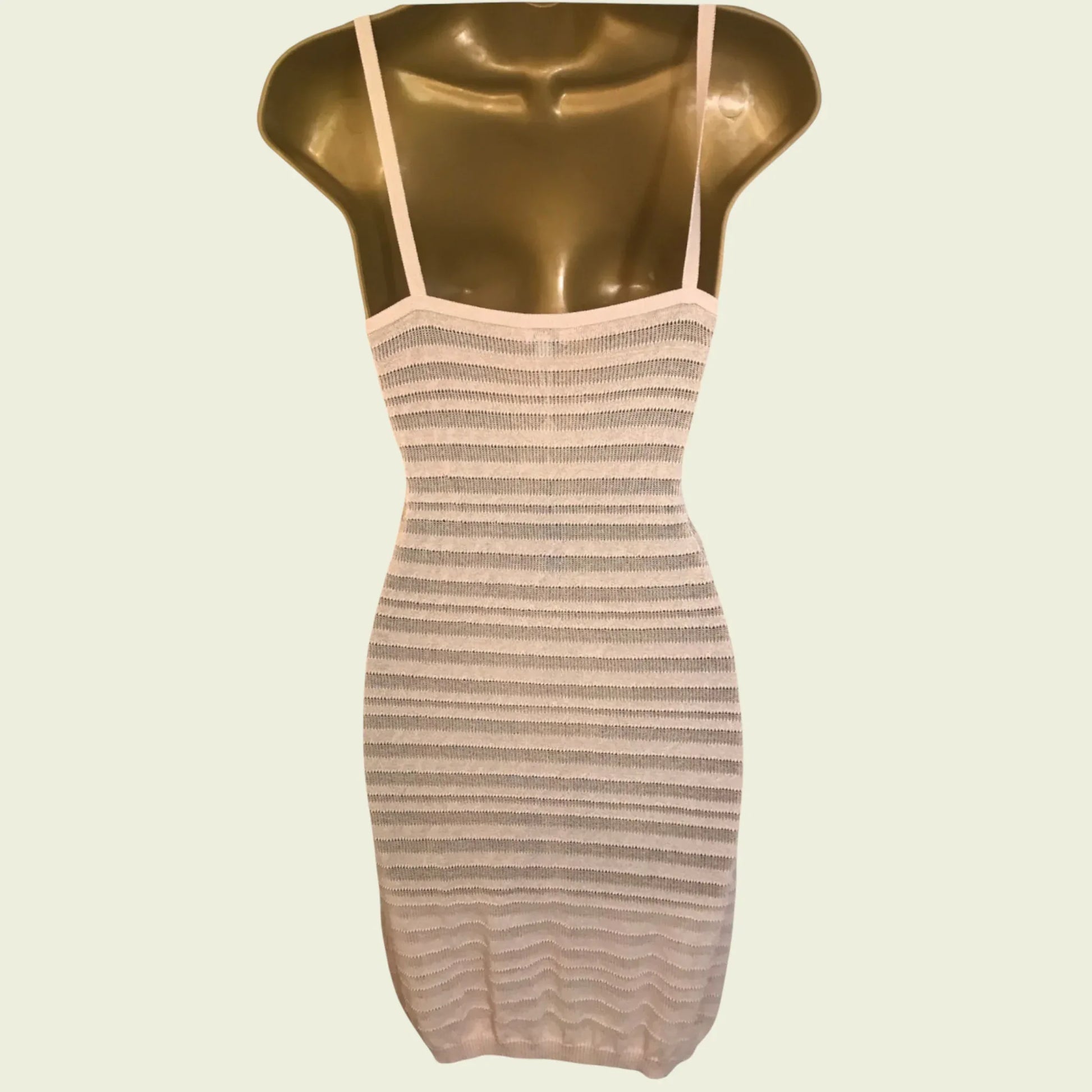 Hoss Intropia Beige Knitted Mini Dress UK 12 US 8 EU 40 - Timelessfashions