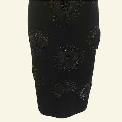 Fenn Wright Manson Ponte Roma Black Wool Dress UK 12 US 8 EU 40 - Timelessfashions