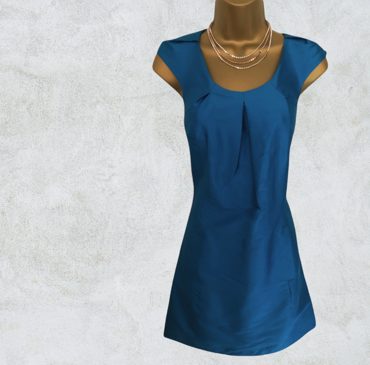 Oasis Turquoise Silk Mini Dress UK 10 US 6 EU 38 BNWT RRP £75 Timeless Fashions