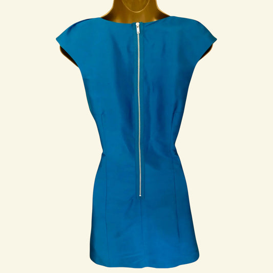 Oasis Turquoise Silk Mini Dress UK 10 US 6 EU 38 - Timelessfashions