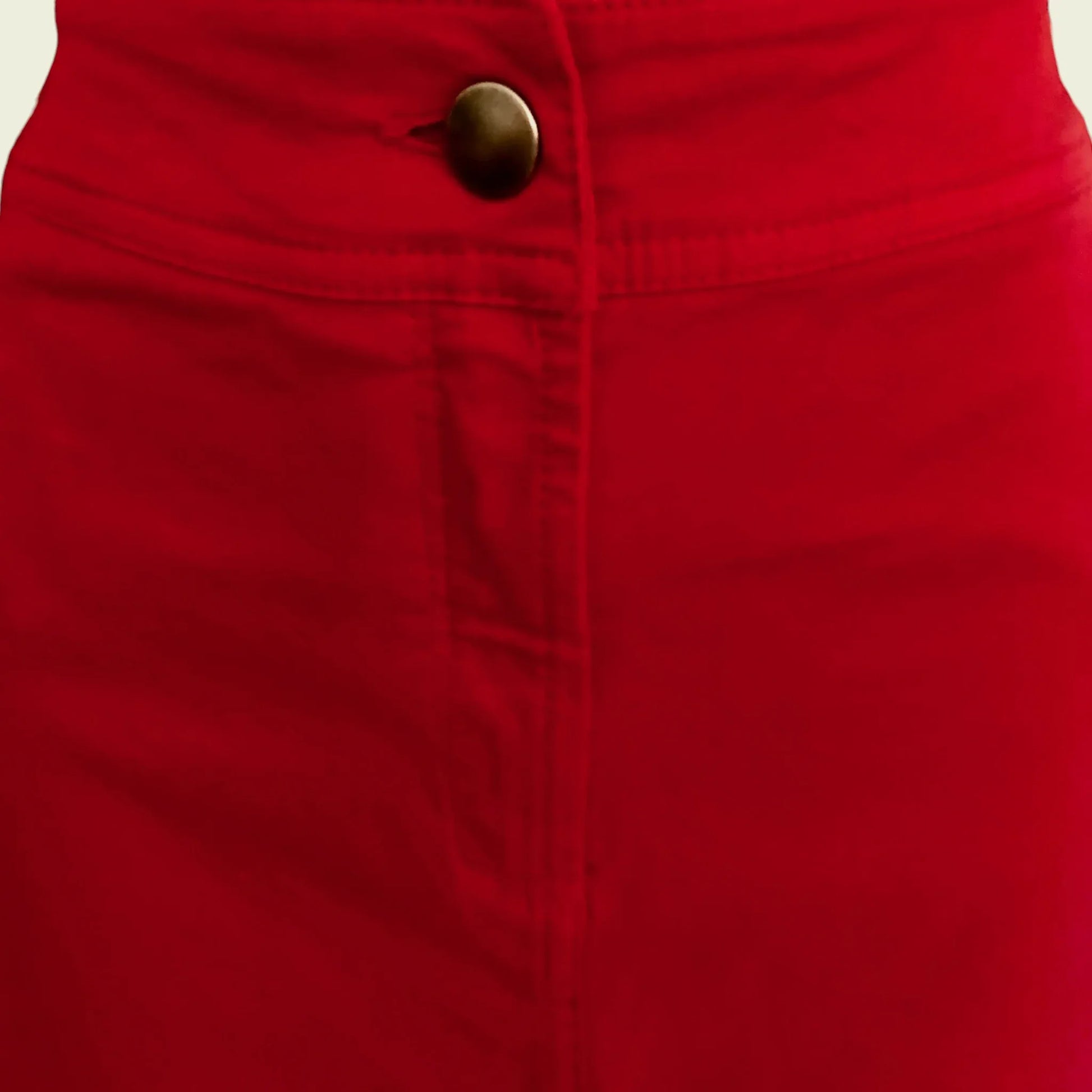 Pomodoro Women's Red Cotton Pencil Skirt UK 16 US 12 EU 44 - Timelessfashions