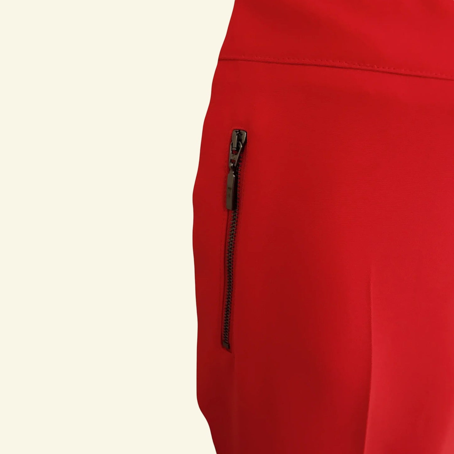 Marie Mero Red Berry Crepe Tapered Trousers UK 16 EU 44 US 12 - Timelessfashions
