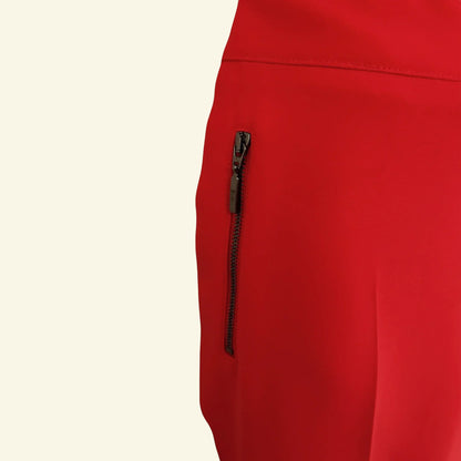 Marie Mero Red Berry Crepe Tapered Trousers UK 16 EU 44 US 12 - Timelessfashions