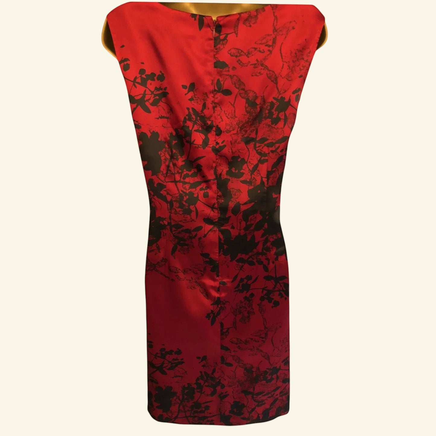 Pomodoro Red & Black Floral Silky Dress UK 16 US 12 EU 44 RRP £79.00 - Timelessfashions