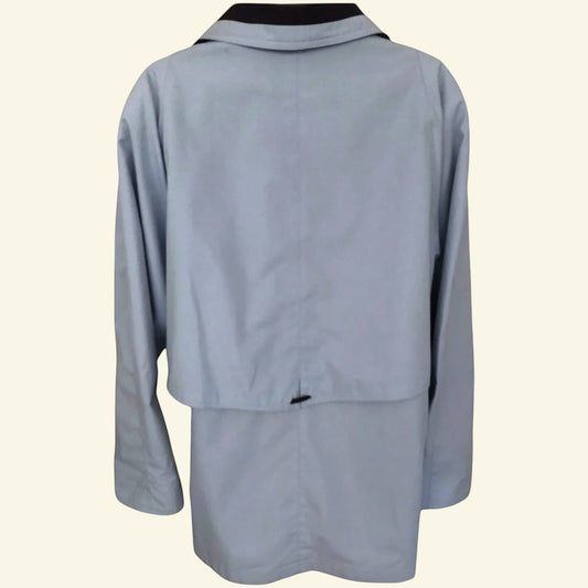 Nuage Marine Wear Pale Blue Raincoat UK 12 US 8 EU 40 - Timelessfashions