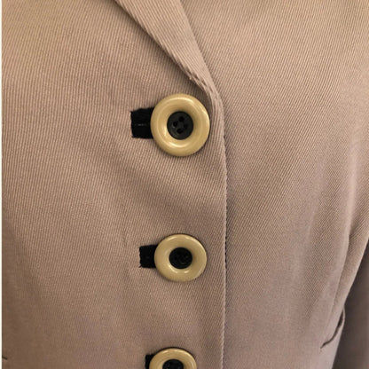 Hobbs Beige Wool Box Jacket UK 14 US 10 EU 42 - Timelessfashions