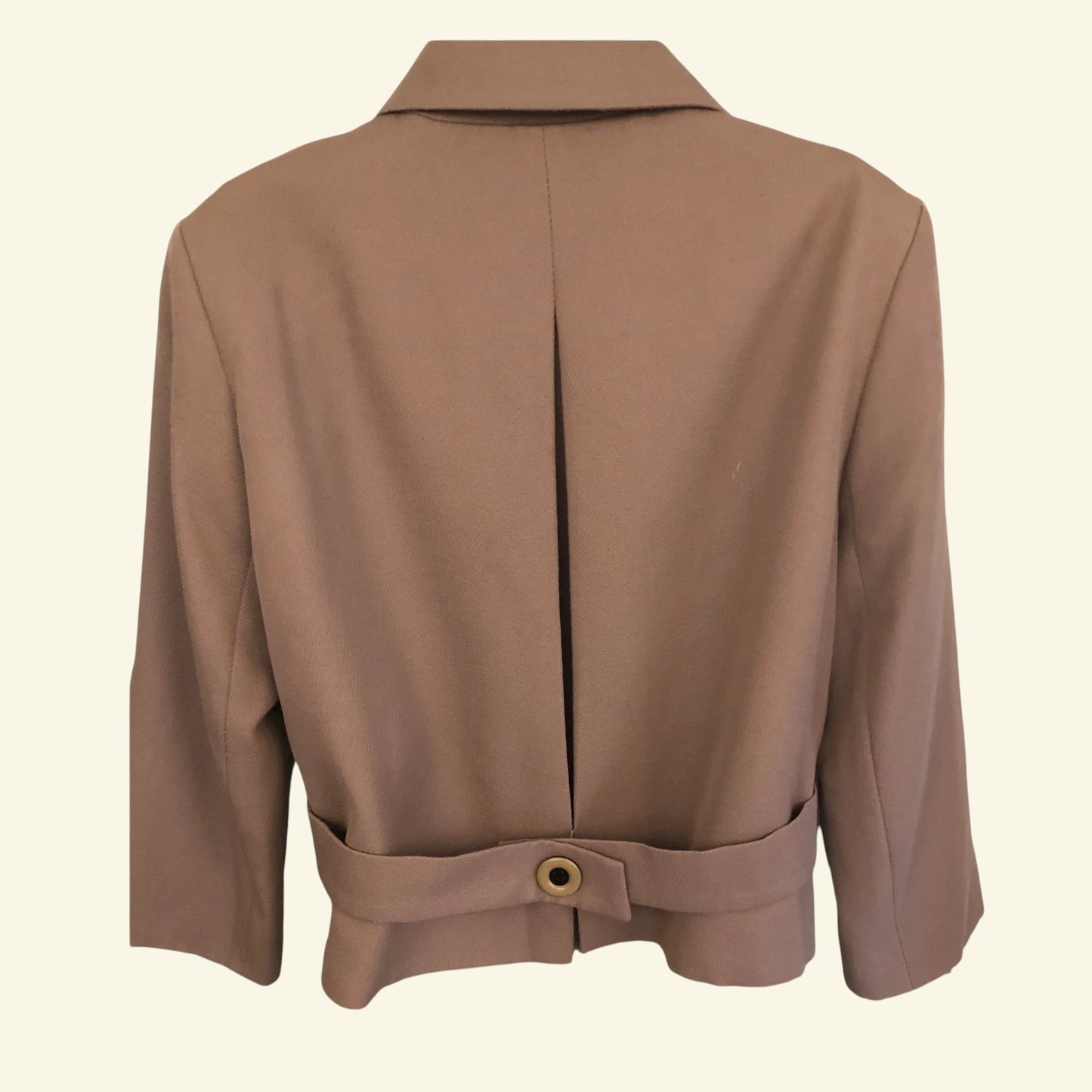 Hobbs Beige Wool Box Jacket UK 14 US 10 EU 42 - Timelessfashions