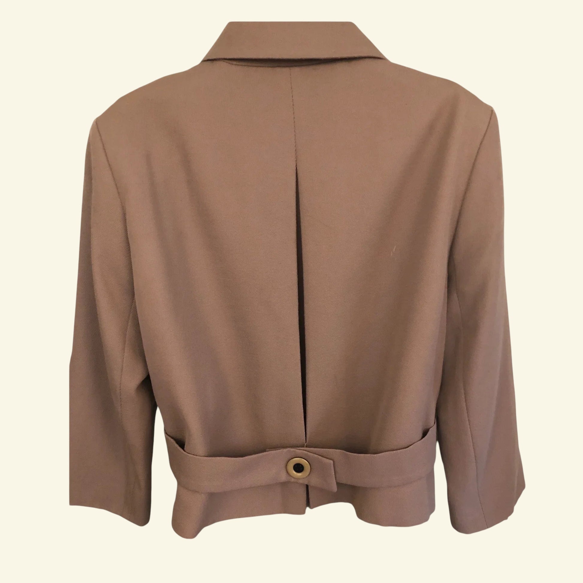 Hobbs Beige Wool Box Jacket UK 14 US 10 EU 42 - Timelessfashions