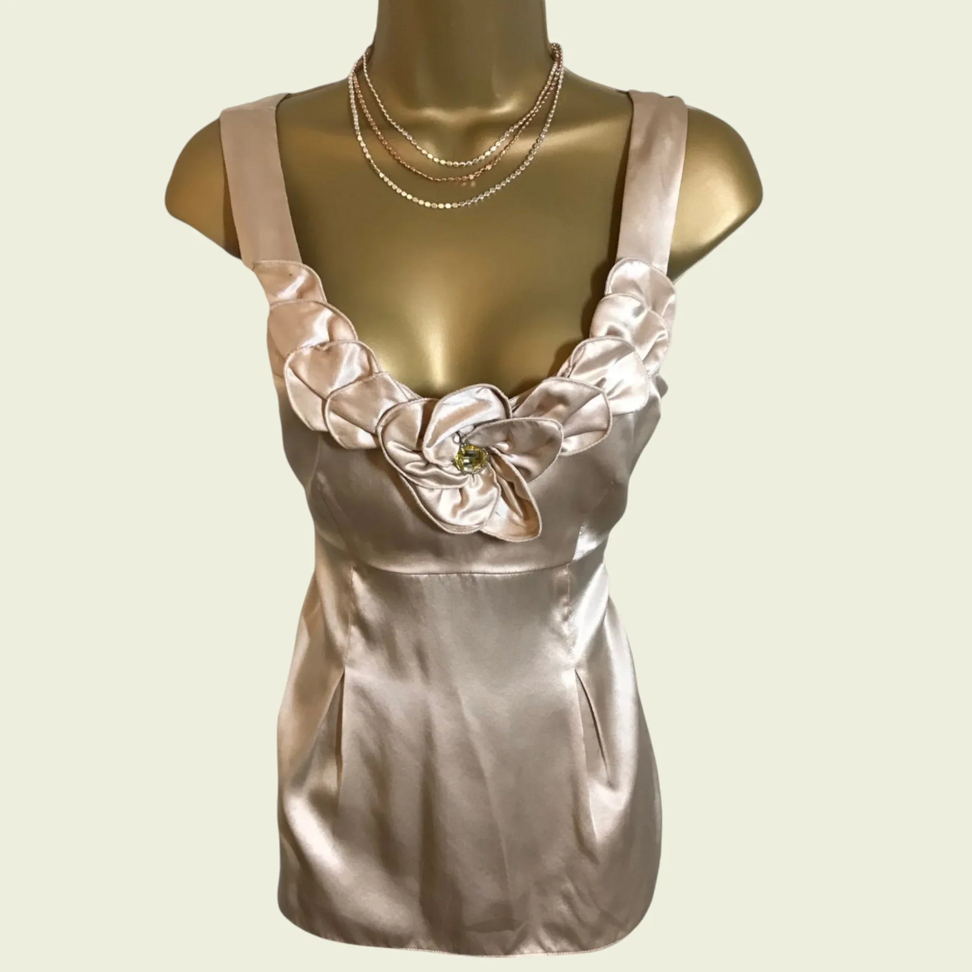 Phase Eight Whisky Cream Silk Evening Top UK 10 US 6 EU 38 - Timelessfashions