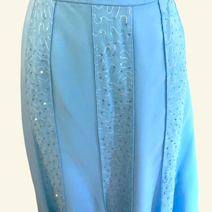 Gina Bacconi Turquoise Chiffon 3 Piece Special Occasion Outfit UK 12 US 8 EU 40 - Timelessfashions