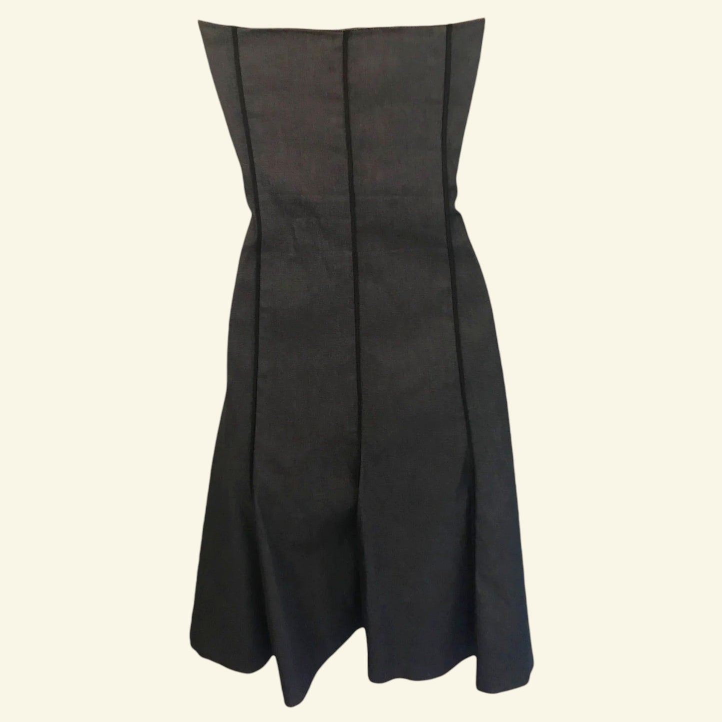 Nicole Farhi Grey Vintage Cotton Mix Bardot Dress & Jacket UK 8/10 US 4/6 EU 36/38 - Timelessfashions