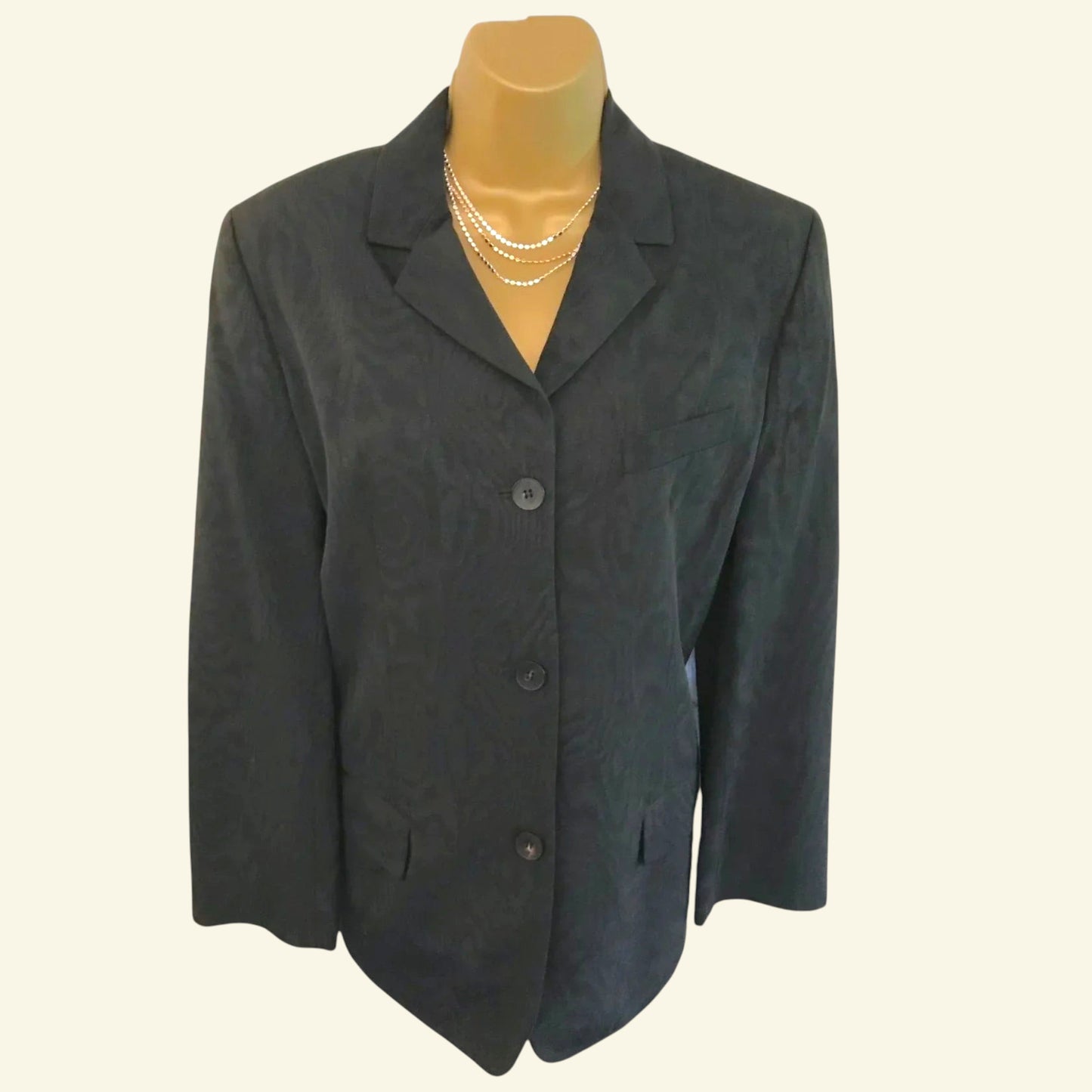Nicole Farhi Black Tailored Blazer Jacket UK 12 US 8 EU 40 - Timelessfashions