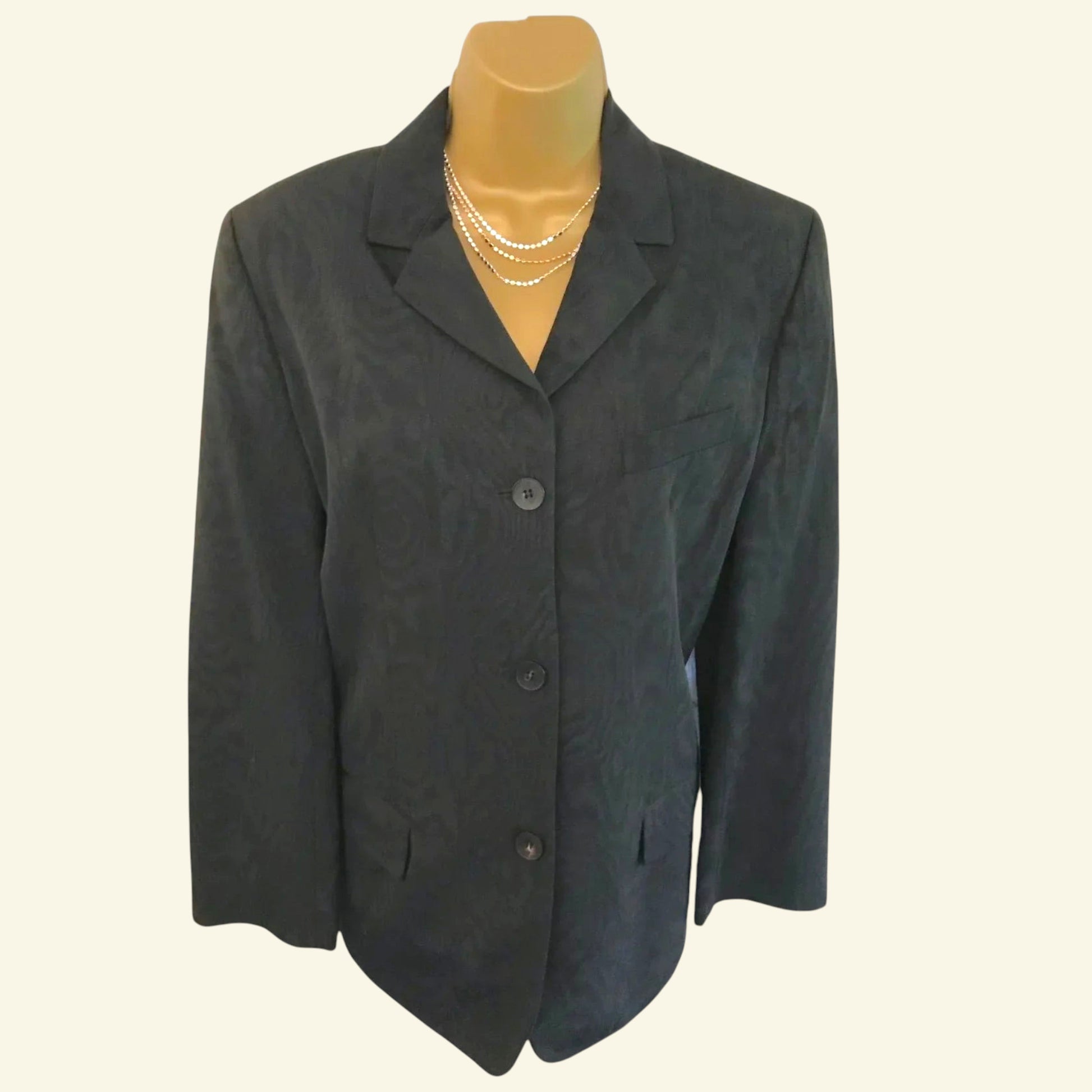 Nicole Farhi Black Tailored Blazer Jacket UK 12 US 8 EU 40 - Timelessfashions