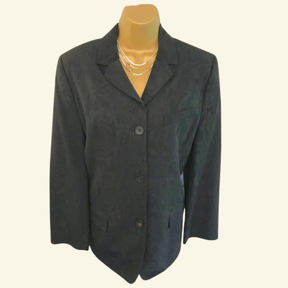 Nicole Farhi Black Tailored Blazer Jacket UK 12 US 8 EU 40 - Timelessfashions