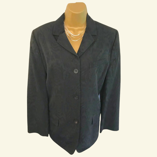 Nicole Farhi Black Tailored Blazer Jacket UK 12 US 8 EU 40 - Timelessfashions