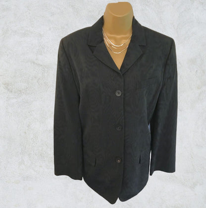 Nicole Farhi Black Tailored Blazer Jacket UK 12 US 8 EU 40 Timeless Fashions