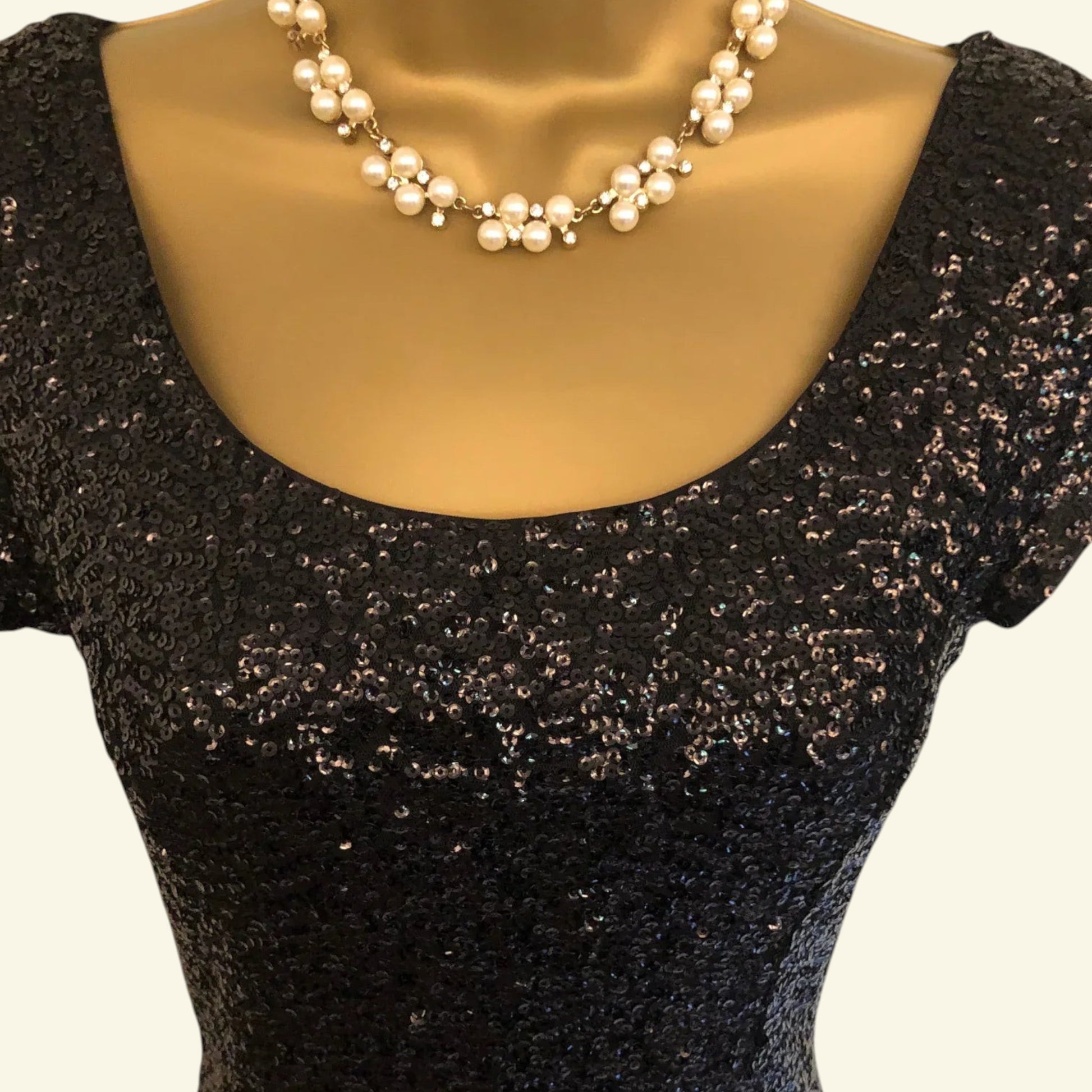 H&M Divided Black Sequin Sleeveless Dress UK 10 US 6 EU 36 - Timelessfashions