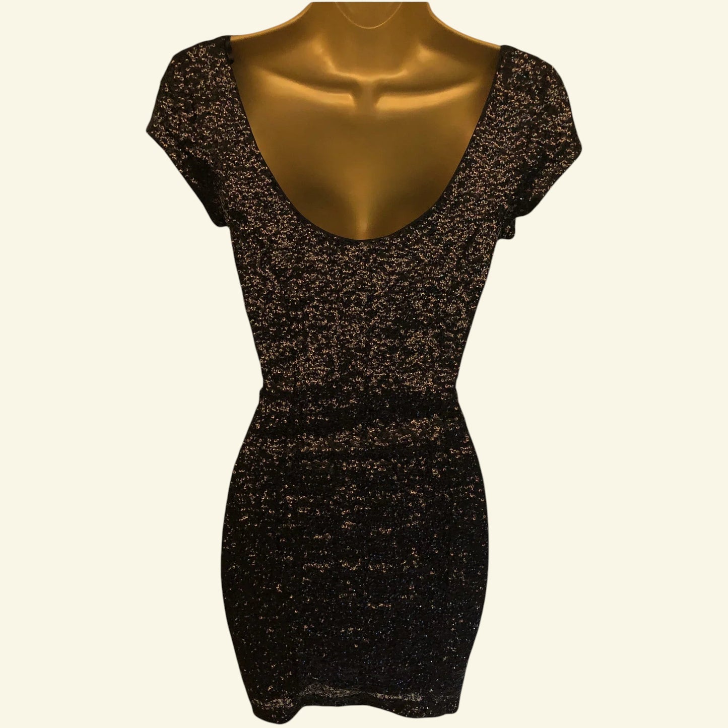 H&M Divided Black Sequin Sleeveless Dress UK 10 US 6 EU 36 - Timelessfashions
