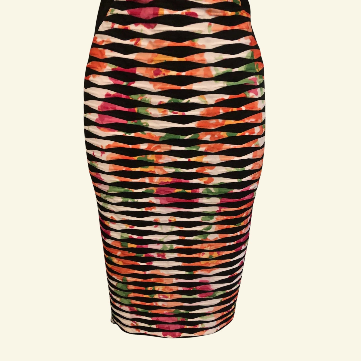 Joseph Ribkoff Black Multicolour Bodycon Dress UK 10 US 6 EU 38 - Timelessfashions