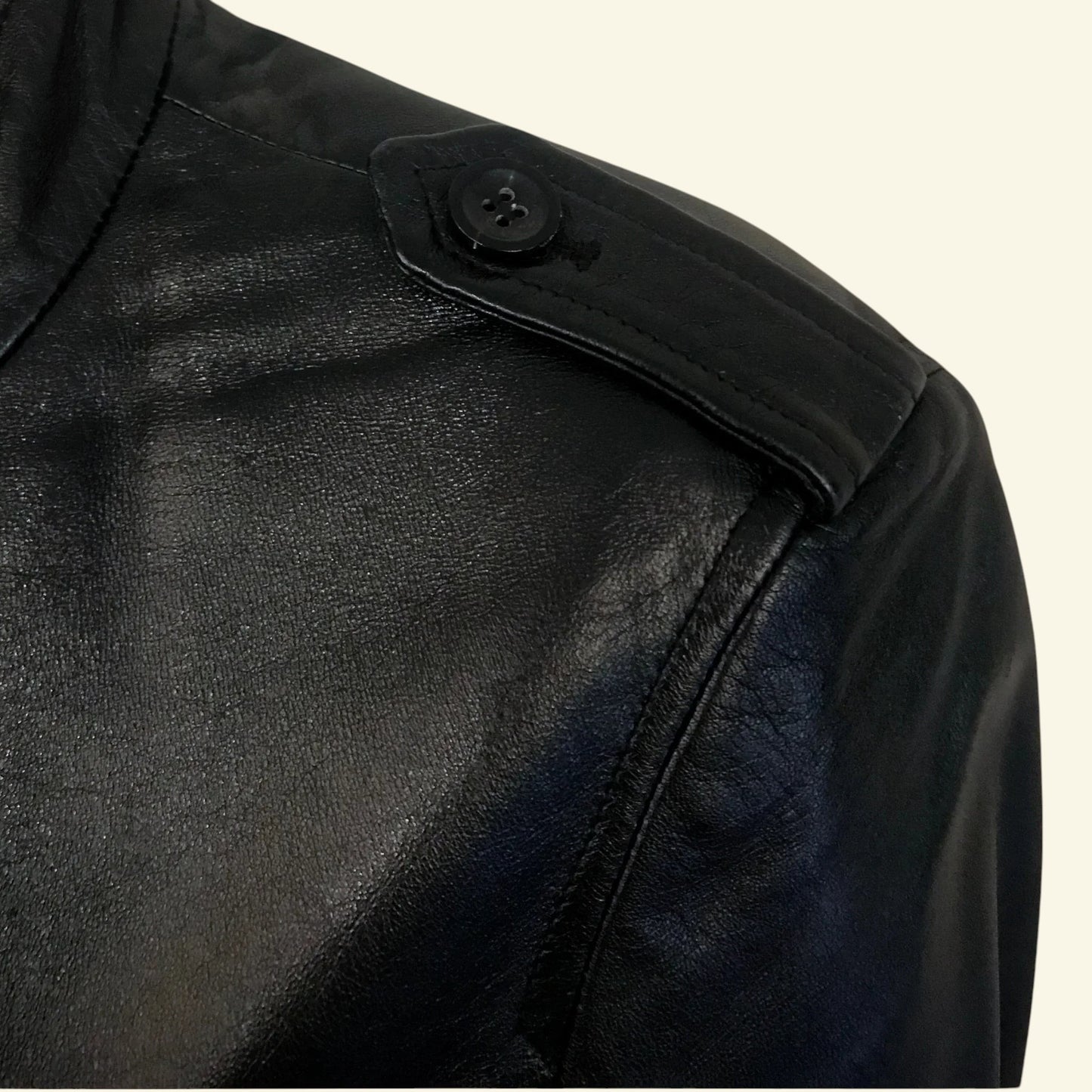Cerruti 1881 Womens Vintage Black Leather Zip Jacket UK 12 US 8 EU 40 IT 44 - Timelessfashions