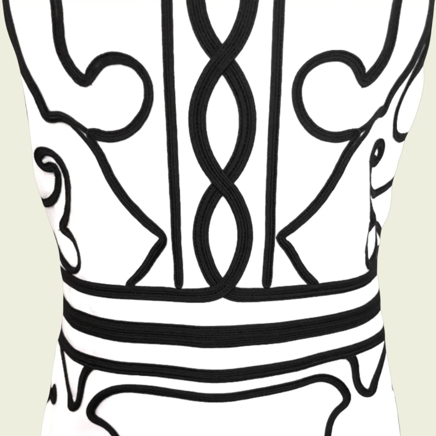 Joseph Ribkoff White Stretch Dress With Black Tape Work UK 10 US 6 EU 38 - Timelessfashions