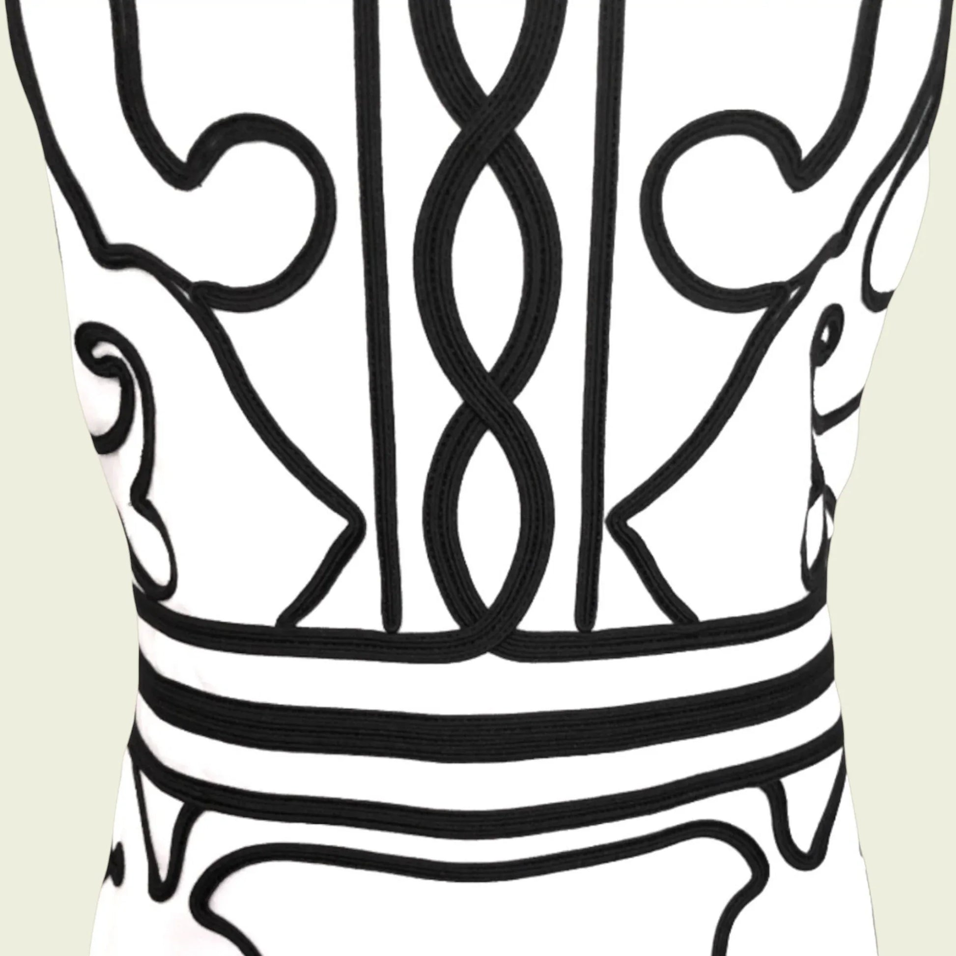 Joseph Ribkoff White Stretch Dress With Black Tape Work UK 10 US 6 EU 38 - Timelessfashions