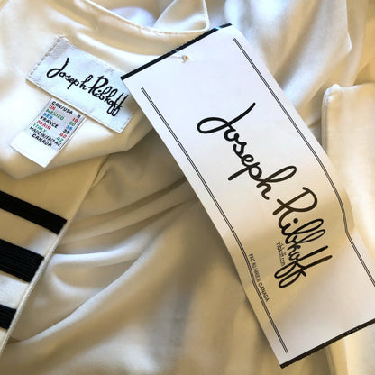 Joseph Ribkoff White Stretch Dress With Black Tape Work UK 10 US 6 EU 38 - Timelessfashions