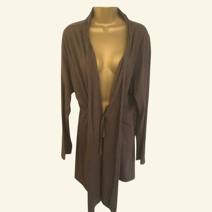 Taillissime La Redoute Creation Brown Long Cardigan UK 24/26 US 20/22 EU52/54 - Timelessfashions