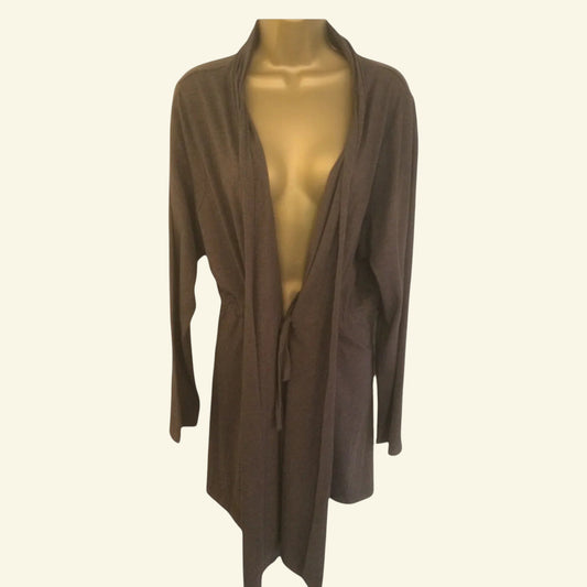 Taillissime La Redoute Creation Brown Long Cardigan UK 24/26 US 20/22 EU52/54 - Timelessfashions
