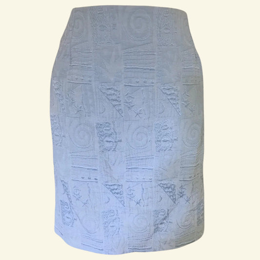 Karen Millen Vintage Light Blue Mini Pencil Skirt UK 14 US 10 EU 42 - Timelessfashions
